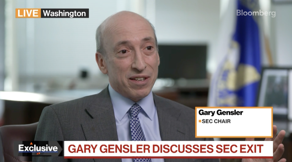 Gary Gensler Firm On Anti-Crypto Stance as SEC Exit Looms